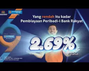 BANK RAKYAT | Pembiayaan Peribadi-i Bank Rakyat dengan kadar serendah 2.69% setahun
